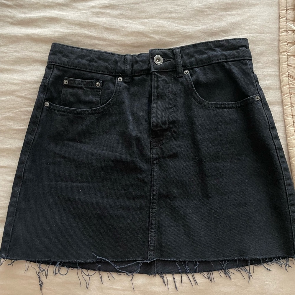 Zara Black Denim Skirt - Size Small